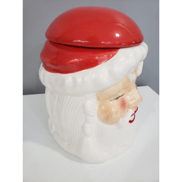 Vermont Country Store Santa Claus Winking Cookie Jar Retro Decor Kitschy Grandma - Picture 4 of 9